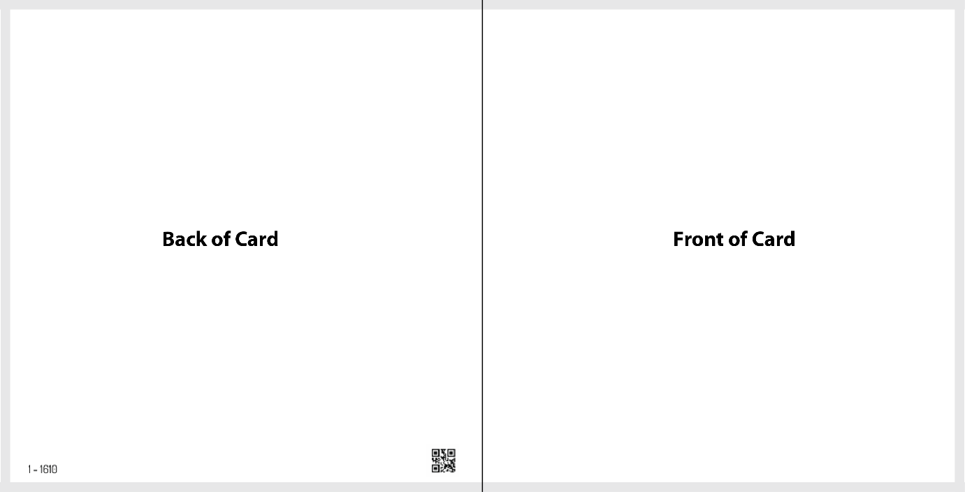 Diagram showing the order code and QR code positions on the back of a Connect card